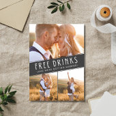 Gratis Drinken Foto Collage Wedding Save the Date