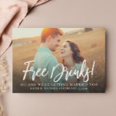 Gratis Drinken Foto Funny Save the Date Announding Kaart