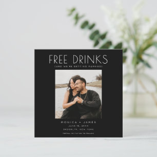 Gratis Drinken Foto Funny Wedding Save the Date