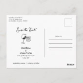 Gratis Drinken Funny Save the Date Photo Briefkaar Briefkaart (Achterkant)