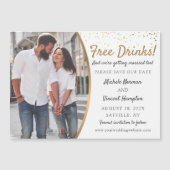 Gratis Drinken Gold Foto Casual Opslaan Datum Magn (Voorkant)