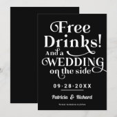 Gratis Drinken Grappig Casual huwelijk sparen de d Kaart (Voorkant / Achterkant)