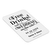 Gratis Drinken Grappig Casual huwelijk sparen de d Magneet (Rechterzijde)