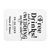 Gratis Drinken Grappig Casual huwelijk sparen de d Magneet (Horizontaal)