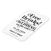 Gratis Drinken Grappig Casual huwelijk sparen de d Magneet (Linkerzijde)