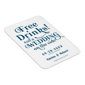 Gratis Drinken Grappig Casual huwelijk sparen de d Magneet (Rechterzijde)