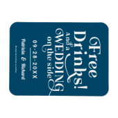 Gratis Drinken Grappig Casual huwelijk sparen de d Magneet (Horizontaal)