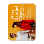 Gratis Drinken Grappig Casual huwelijk sparen de d Magneet (Verticaal)