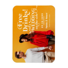 Gratis Drinken Grappig Casual huwelijk sparen de d Magneet