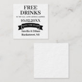 Gratis Drinken Grappig Save The Date Custom Weddin Notitiekaartje (Voorkant / Achterkant)
