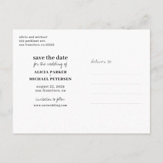 Gratis drinken grappige fotobruiloft redden de dat aankondigingskaart (Achterkant)