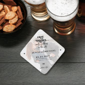 Gratis drinken grappige fotobruiloft redden de dat kartonnen onderzetters