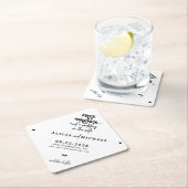 Gratis drinken grappige moderne bruiloft bespaar d kartonnen onderzetters (Insitu)