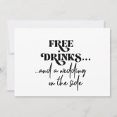 Gratis drinken grappige moderne typografische brui kaart (Voorkant)
