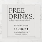 Gratis Drinken Sla de datum op Bier Etiket (Enkel label)