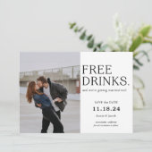 Gratis Drinken Sla de datum op Kaart (Staand voorkant)