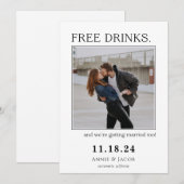 Gratis Drinken Sla de datum op Kaart (Voorkant / Achterkant)