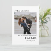 Gratis Drinken Sla de datum op Kaart (Staand voorkant)