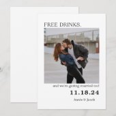 Gratis Drinken Sla de datum op Kaart (Voorkant / Achterkant)