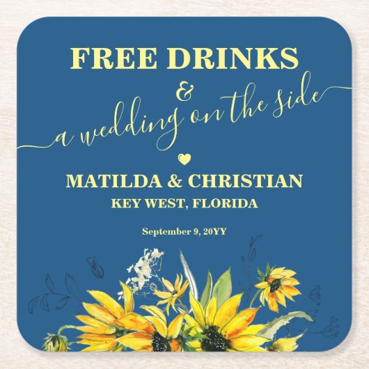 Gratis Drinken Sla de datum op Kartonnen Onderzetters (Voorkant)