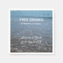 Gratis drinken slaan de datum strand bruiloft toev