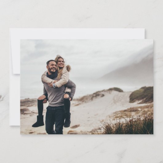 Gratis Drinken Strandbestemming Bruiloft Save The Date (Achterkant)