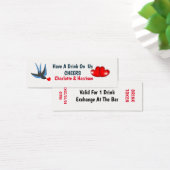 Gratis Drinken Token Gepersonaliseerd Mini Visitekaartjes (Bureau)