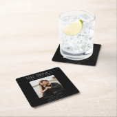 Gratis Drinken Unieke bruiloft met foto's opslaan Kartonnen Onderzetters (Insitu)