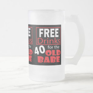 Gratis Drinken voor de 40-jarige Birthday Babe Matglas Bierpul
