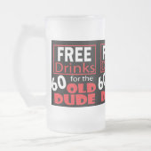 Gratis Drinken voor de 60-jarige Birthday Kerel Matglas Bierpul (Links)