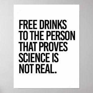 Gratis drinken voor de persoon die bewijst dat de poster