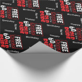 Gratis Drinken voor het 60-jarige ouderdagenpapier Cadeaupapier (Hoek)