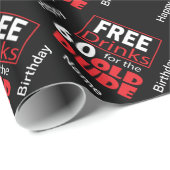 Gratis Drinken voor het 60-jarige ouderdagenpapier Cadeaupapier (Rol Hoek)