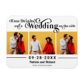 Gratis Drinken weddenschap bespaart de datum 3 Fot Magneet (Horizontaal)