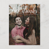 Gratis Drinken Weddenschap Foto opslaan Datum Aankondigingskaart (Voorkant)