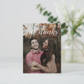 Gratis Drinken Weddenschap Foto opslaan Datum Aankondigingskaart (Staand voorkant)