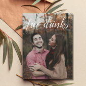 Gratis Drinken Weddenschap Foto opslaan Datum Aankondigingskaart