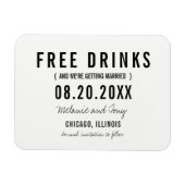Gratis Drinken Weddenschap Save the Date Magnets Magneet (Horizontaal)