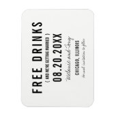 Gratis Drinken Weddenschap Save the Date Magnets Magneet (Verticaal)