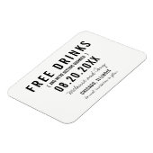 Gratis Drinken Weddenschap Save the Date Magnets Magneet (Linkerzijde)