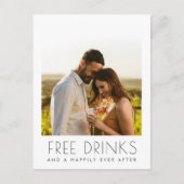 Gratis Drinken Wijnmakerij Bruiloft Save the Date Aankondigingskaart (Voorkant)