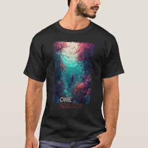 Gratis duiker - Een adem, Open Water en Freediving T-shirt