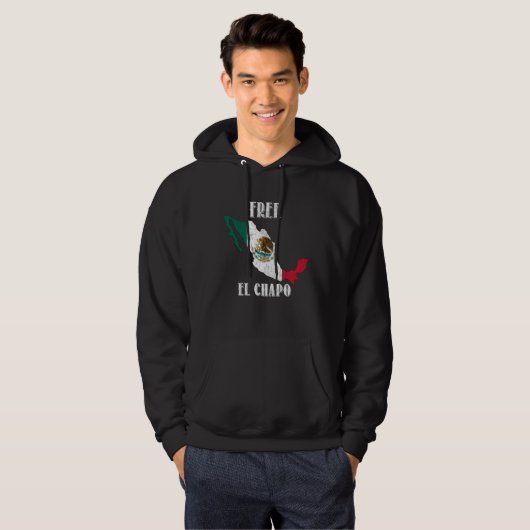 Gratis El Chapo Gangster grafische Mannen Hoodie (Voorkant volledig)