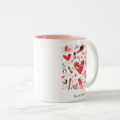 Gratis en Fabulous Valentijnsdag Koffiemok Tweekleurige Koffiemok (Voorkant rechts)