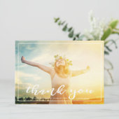 Gratis en gefocust | Afstuderen Hartelijk dank | L Bedankkaart (Staand voorkant)