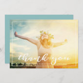 Gratis en gefocust | Afstuderen Hartelijk dank | L Bedankkaart (Voorkant / Achterkant)