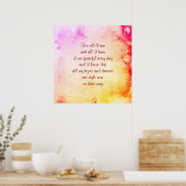 "Gratis en positiviteit" gedicht poster (Keuken)