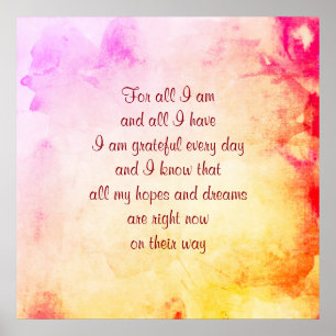 "Gratis en positiviteit" gedicht poster