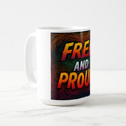 Gratis en proud koffiemok (Voorkant links)