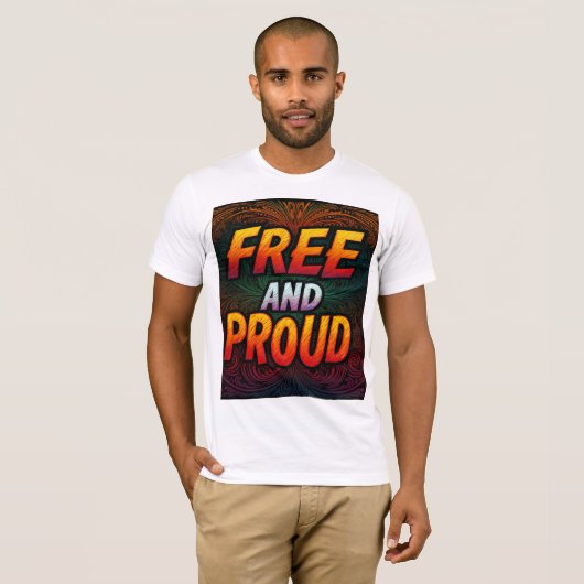 Gratis en proud t-shirt (Voorkant volledig)